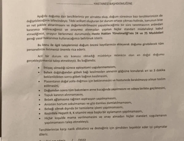 Doktora Doğum Talimatnamesi – Plasenta Yamyamlığı