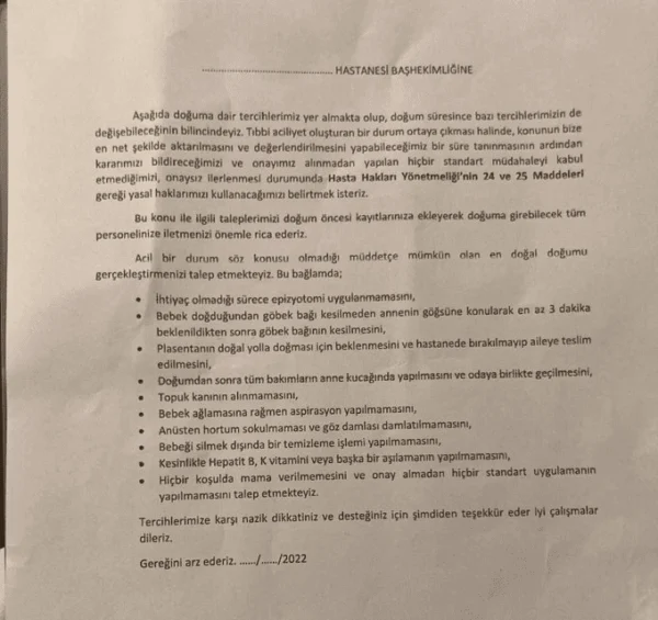 Doktora Doğum Talimatnamesi – Plasenta Yamyamlığı