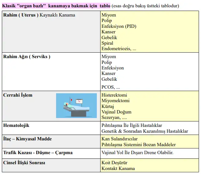 Organ bazlı vajinal kanama sebepleri
Rahi̇m & Vaji̇nal Kanamalar Neden Beklemekle İyi̇leşmi̇yor ?