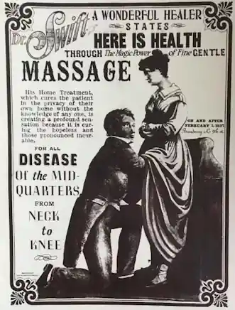 Dr.Swift'in kim olduğu tarihi sır !, kimse kim olduğunu bilmiyor. Histeri tedavisi bu şekilde porno sektörü tarafından ele geçirildi. Fransız Jinekolog Jacques Pierre Maygrier'inde resmi de görüldüğü üzere kötüye kullanılmıştır. Kendisinin anatomi & kadın sağlığı ile ilgili müthiş başarılı kitabı vardır. Bu resimde kitabın 66. sayfasından çalınmıştır. Böyle bir başarılı jinekologu bile , kitabında bulunan kendi resmini alarak, DR. Swift, muhteşem iyileştirici şeklinde kötüye kullanmışlardır.