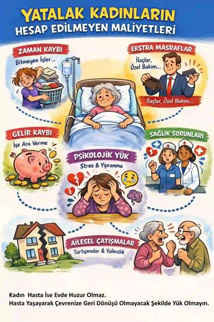 kadınlar neden yatalak hasta olur, Yatalak Kadınların Görülmeyen İhtiyaçlarının Yükleri