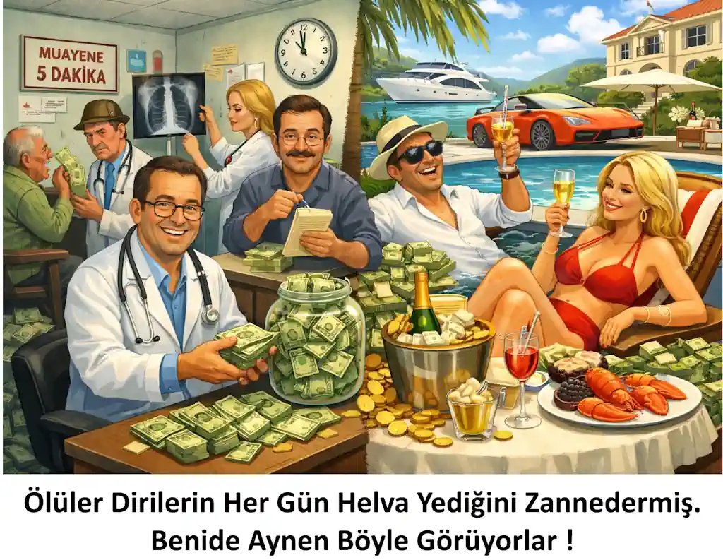 ölüler dirilerin her gün helva yediğini zannedermiş